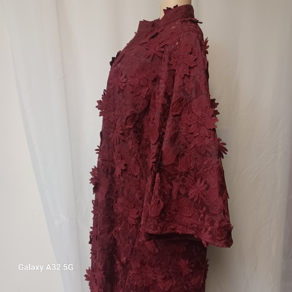Marie  by Victoria dunn Dress Deep Red Lace And Size XL - Picture 7 of 14